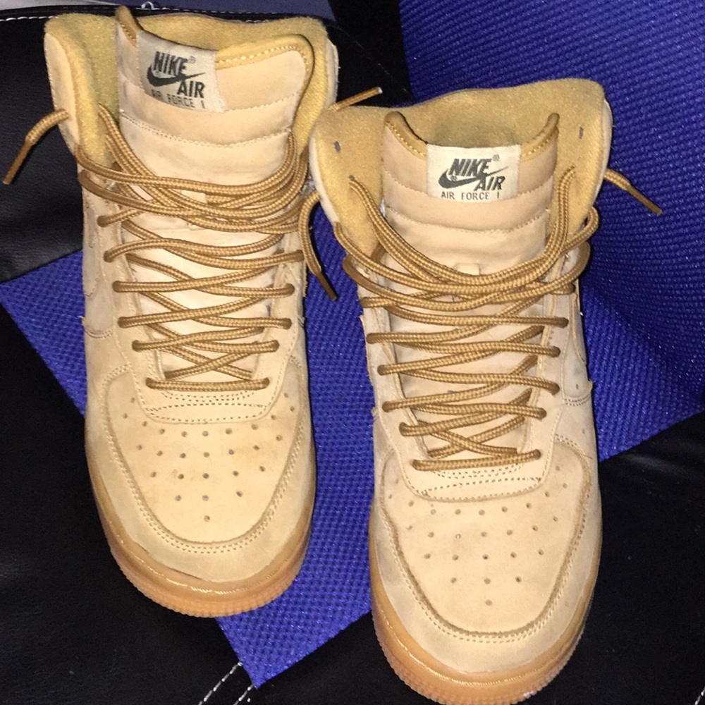 Nike hightop wheat af1s